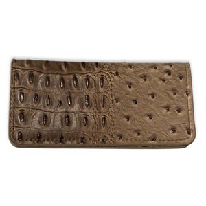 Vegan Ostrich Skin Wallet / Check Book Holder